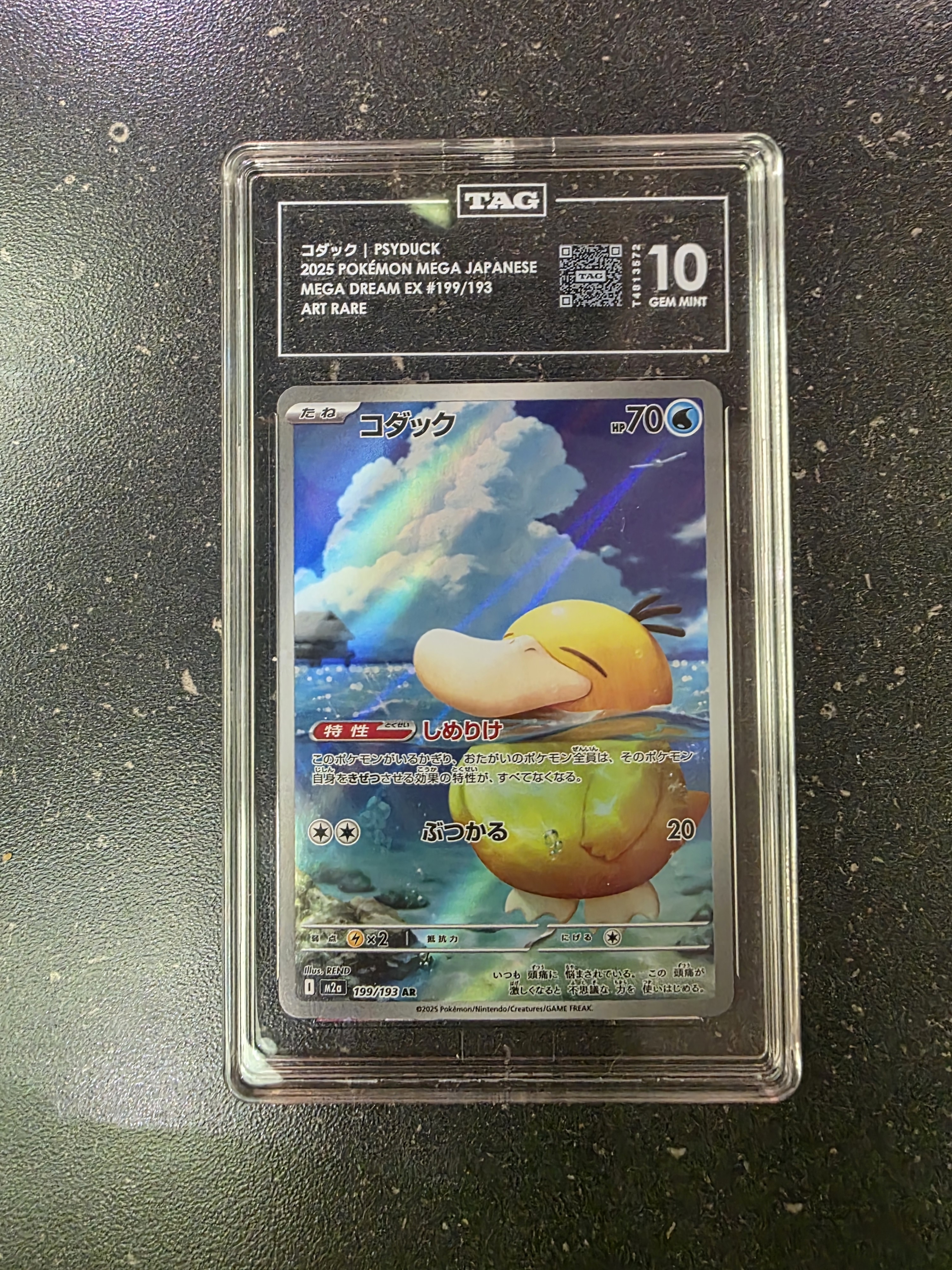 TAG Gem Mint 10 Psyduck Slab